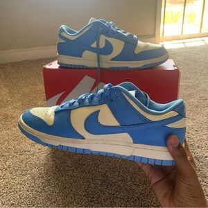 Nike Cream and Blue Low-Top Sneakers